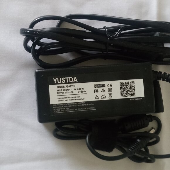 YUSTDA Power Adapter Input 100-240V, 50-60Hz, 1.5A, Output 24V~3A New - Picture 4 of 4